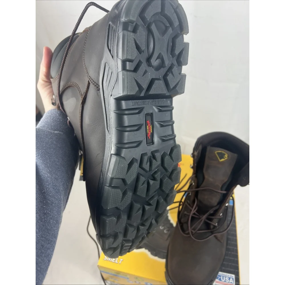 Herman Survivor Steel Toe Work Shoes Black Lace Up Mens 13